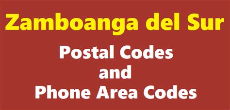 Zamboanga del Sur ZIP Codes, Postal Codes, and Phone Area .